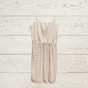 Express Sequin Scoop Mini Dress | M